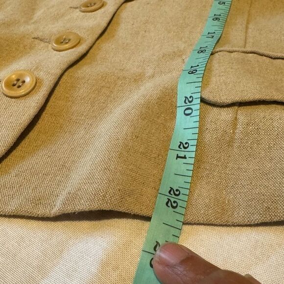 GUESS COLLECTION Women Size 10 Silk Linen Blend Blazer style Jacket Preppy - Picture 5 of 7